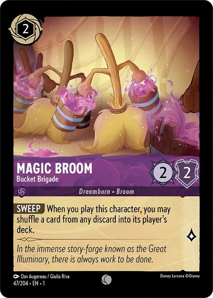 Image for Magic Broom - Bucket Brigade (47/204) (The First Chapter) - Disney Lorcana