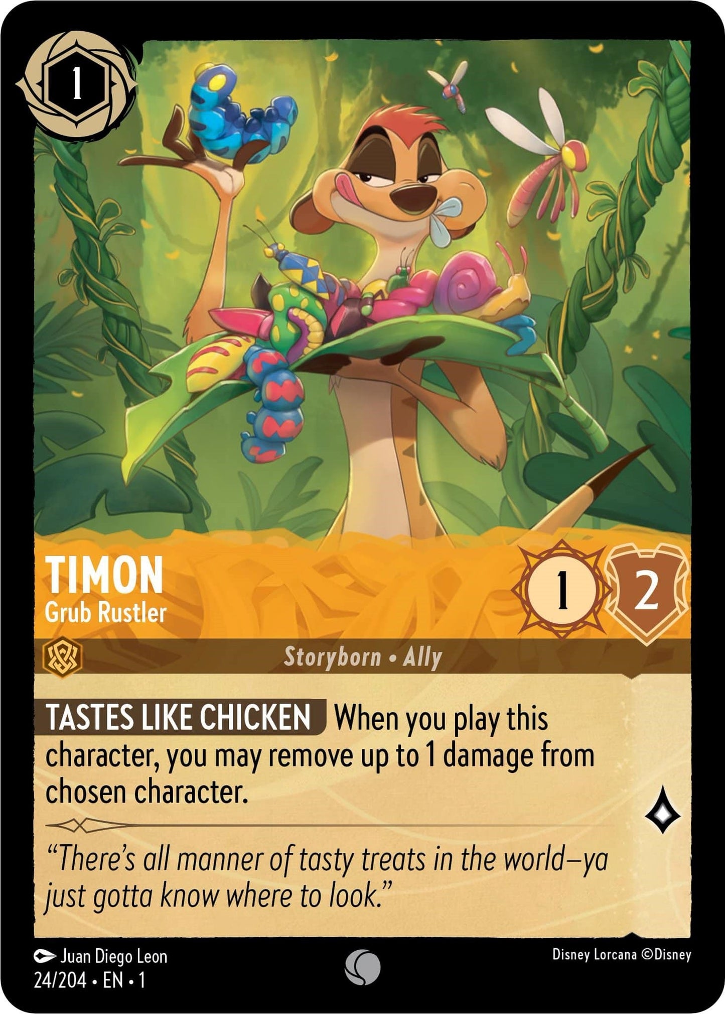 Image for Timon - Grub Rustler (24/204) (The First Chapter) - Disney Lorcana
