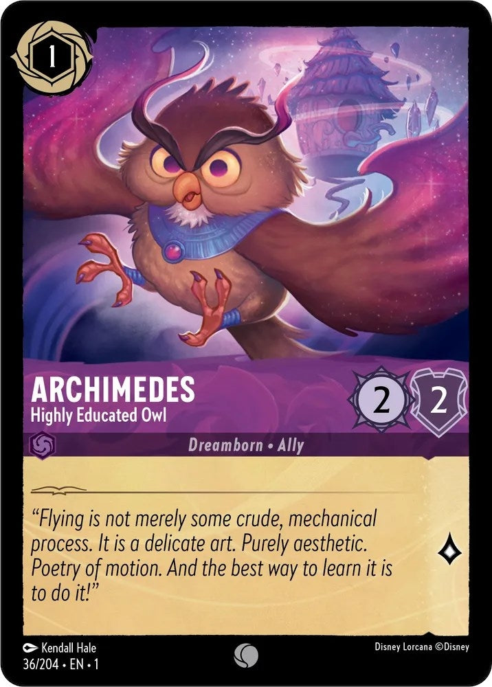 Image for Archimedes - Highly Educated Owl (36/204) (The First Chapter) - Disney Lorcana