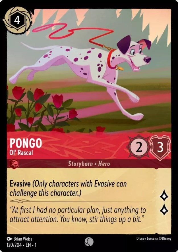 Image for Pongo - Ol' Rascal (120/204) (The First Chapter) - Disney Lorcana
