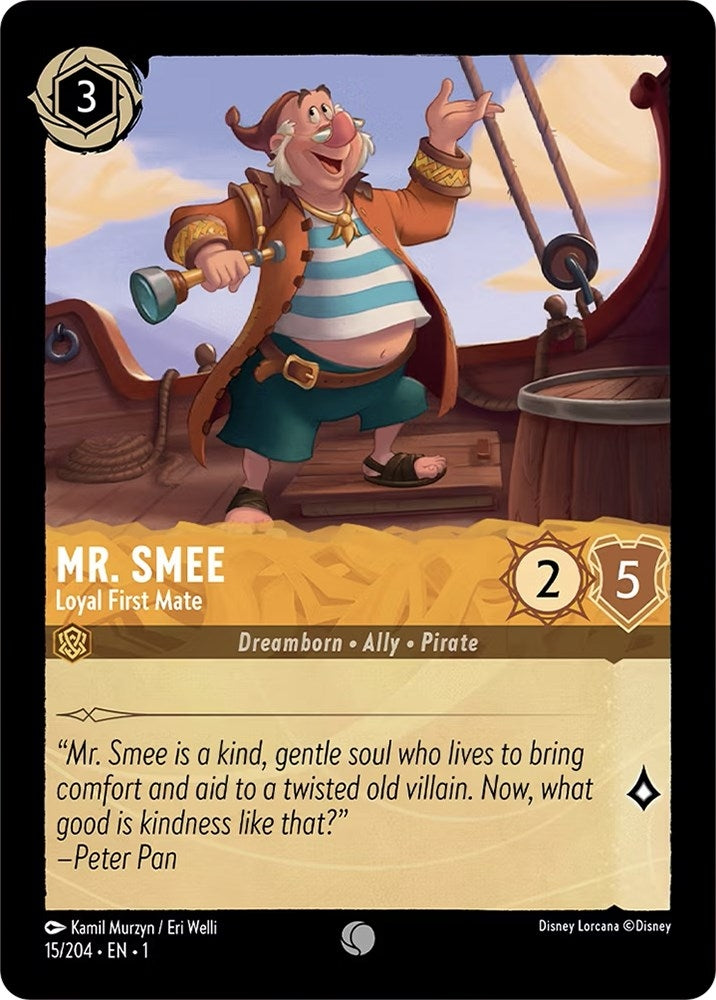 Image for Mr. Smee - Loyal First Mate (15/204) (The First Chapter) - Disney Lorcana