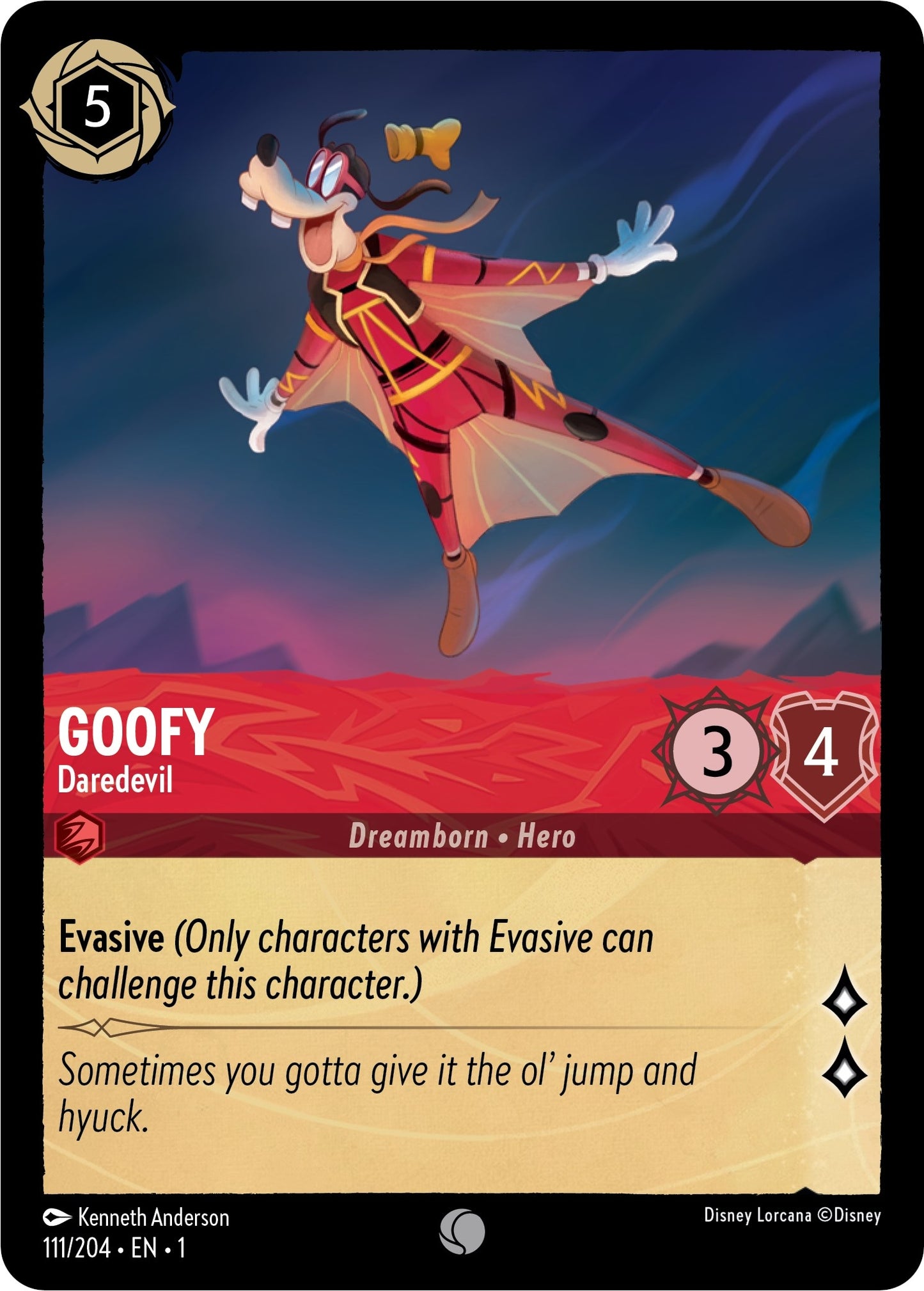 Image for Goofy - Daredevil (111/204) (The First Chapter) - Disney Lorcana