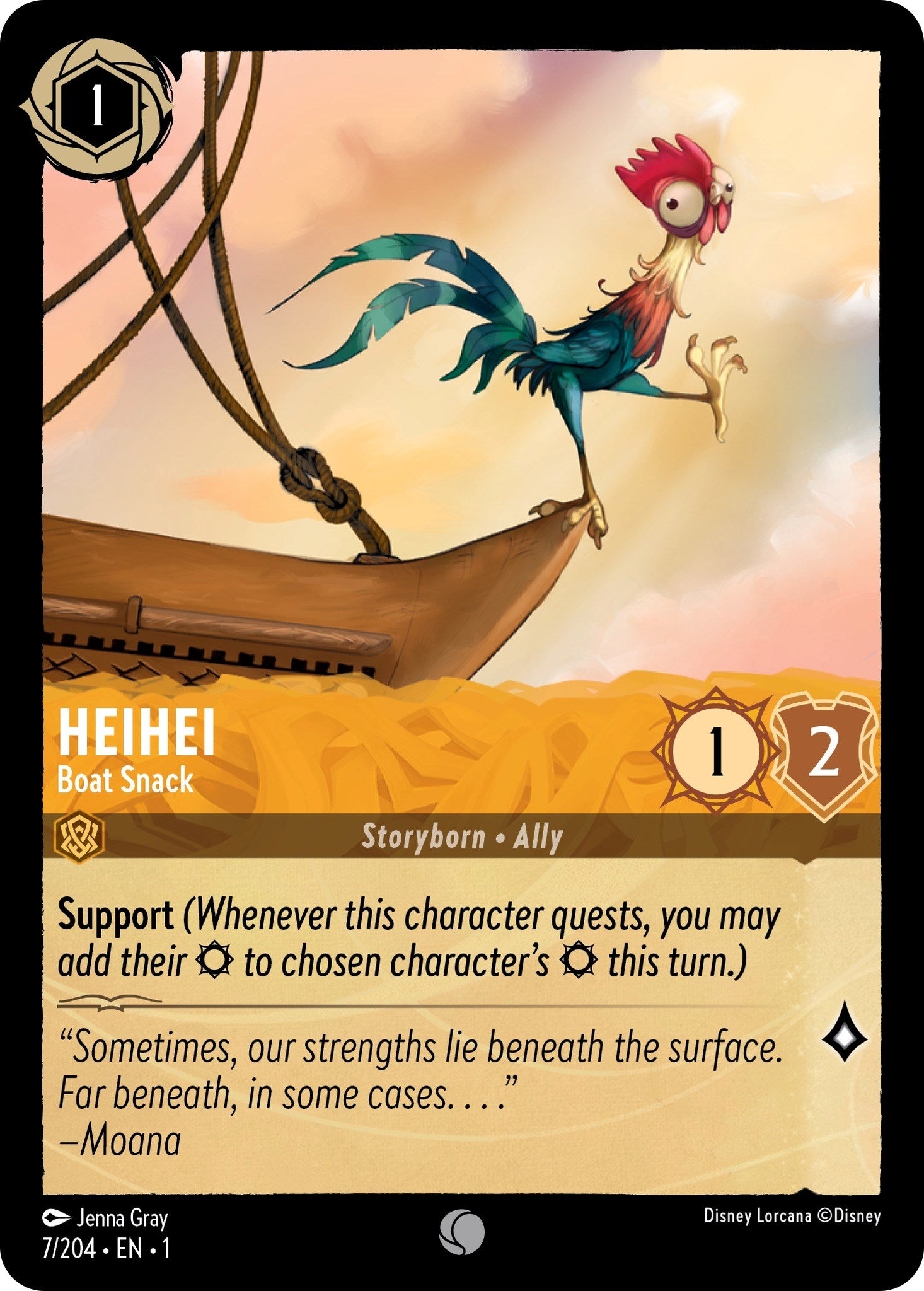 Image for Heihei - Boat Snack (7/204) (The First Chapter) - Disney Lorcana