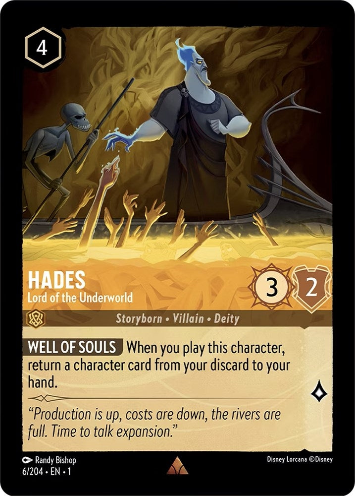 Image for Hades - Lord of the Underworld (6/204) (The First Chapter) - Disney Lorcana