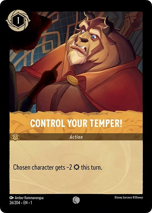 Image for Control Your Temper! (26/204) (The First Chapter) - Disney Lorcana