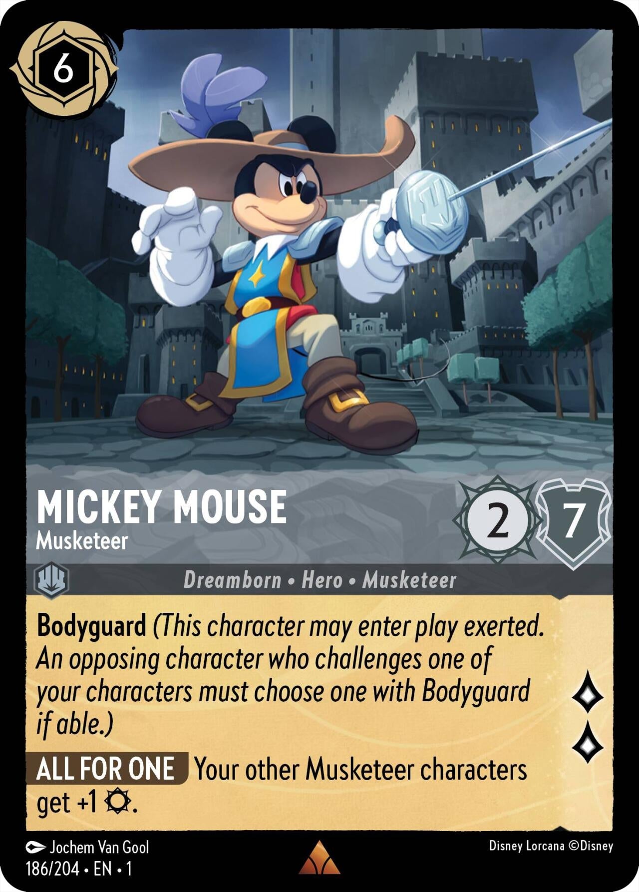 Image for Mickey Mouse - Musketeer (186/204) (The First Chapter) - Disney Lorcana