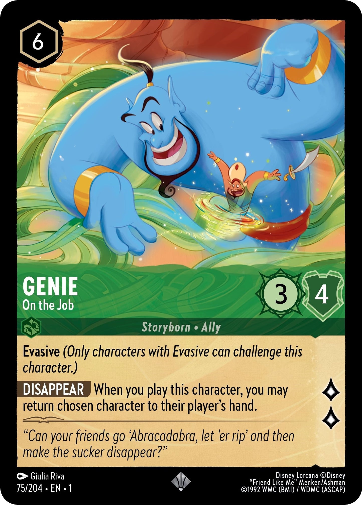 Image for Genie - On the Job (75/204) (The First Chapter) - Disney Lorcana