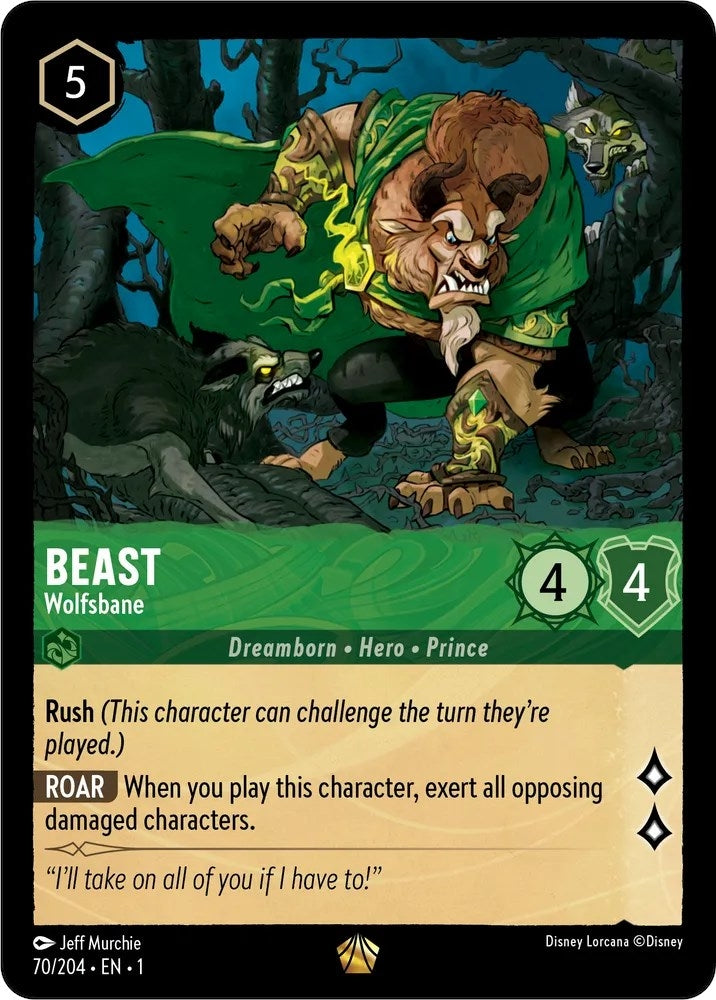Image for Beast - Wolfsbane (70/204) (The First Chapter) - Disney Lorcana