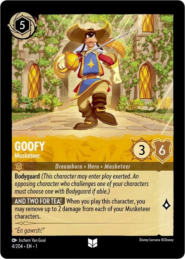 Image for Goofy - Musketeer (4/204) (The First Chapter) - Disney Lorcana