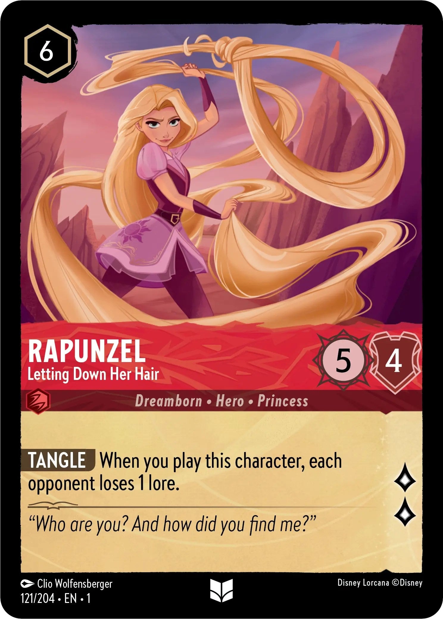 Image for Rapunzel - Letting Down Her Hair (121/204) (The First Chapter) - Disney Lorcana