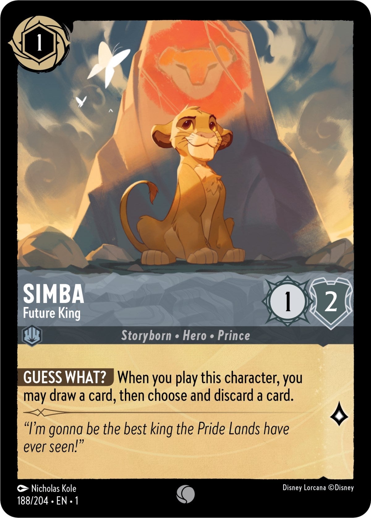 Image for Simba - Future King (188/204) (The First Chapter) - Disney Lorcana