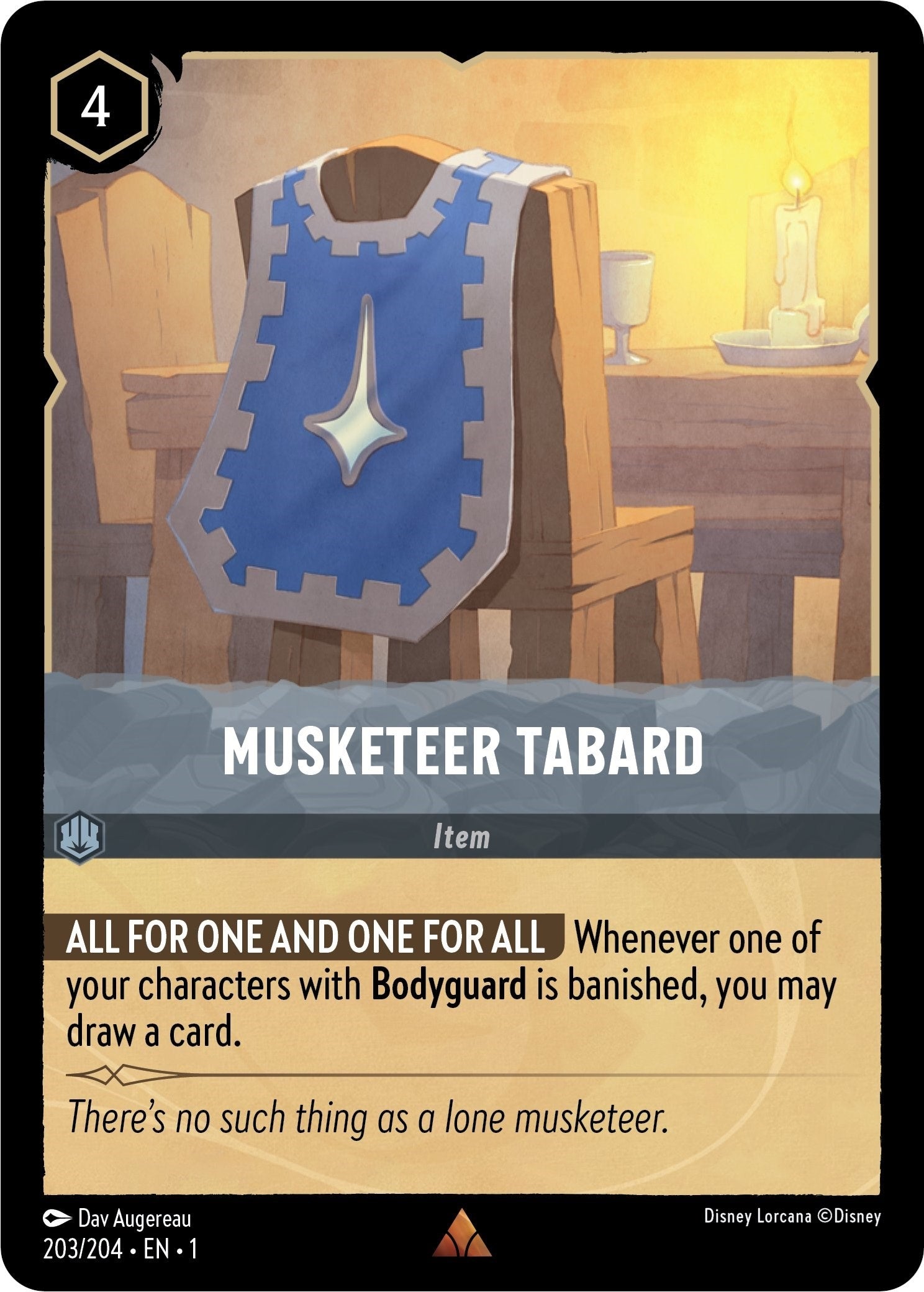 Image for Musketeer Tabard (203/204) (The First Chapter) - Disney Lorcana