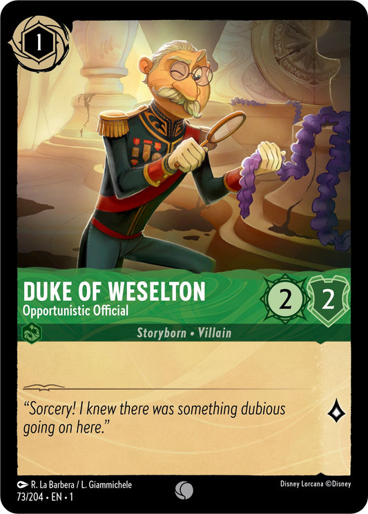 Image for Duke of Weselton - Opportunistic Official (73/204) (The First Chapter) - Disney Lorcana