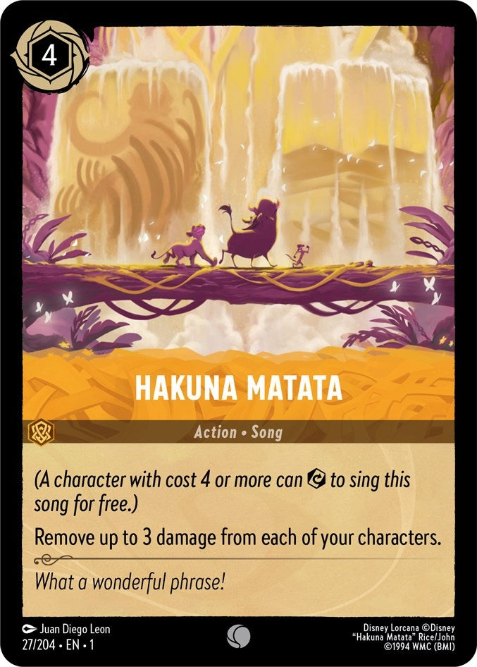 Image for Hakuna Matata (27/204) (The First Chapter) - Disney Lorcana