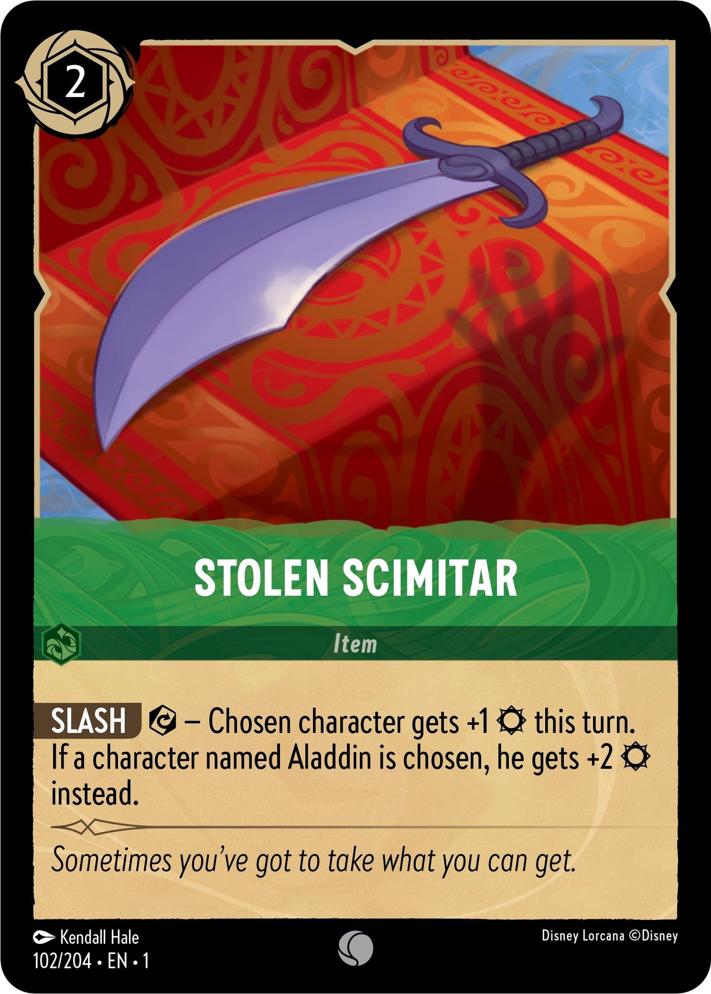 Image for Stolen Scimitar (102/204) (The First Chapter) - Disney Lorcana