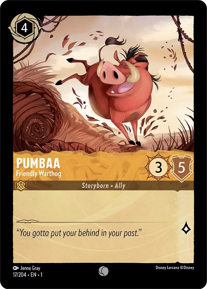 Image for Pumbaa - Friendly Warthog (17/204) (The First Chapter) - Disney Lorcana