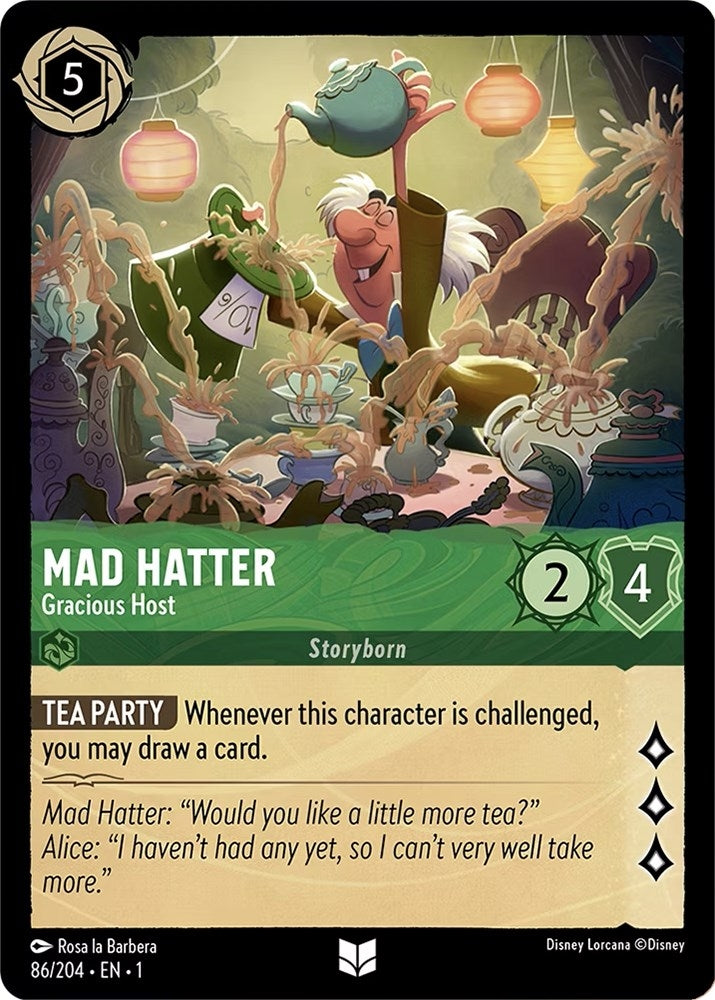 Image for Mad Hatter - Gracious Host (86/204) (The First Chapter) - Disney Lorcana