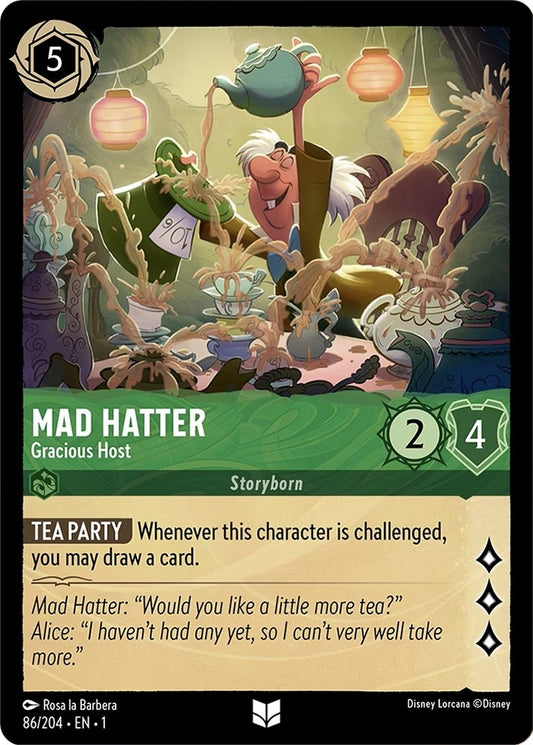 Image for Mad Hatter - Gracious Host (86/204) (The First Chapter) - Disney Lorcana