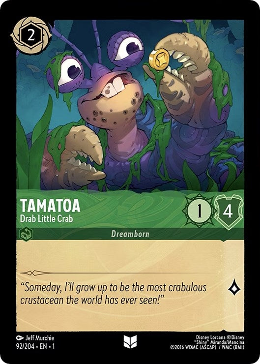 Image for Tamatoa - Drab Little Crab (92/204) (The First Chapter) - Disney Lorcana