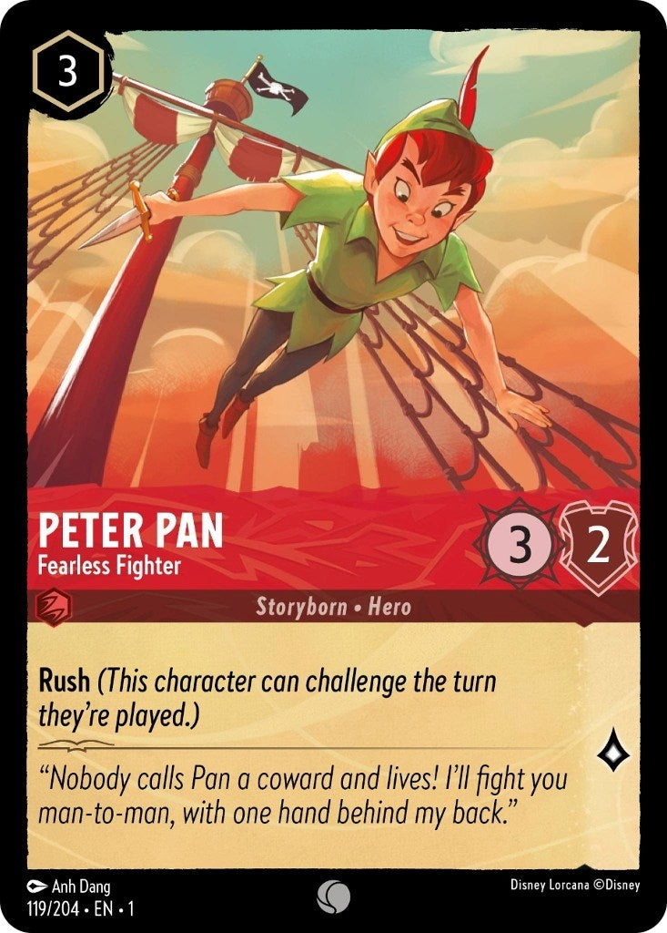 Image for Peter Pan - Fearless Fighter (119/204) (The First Chapter) - Disney Lorcana