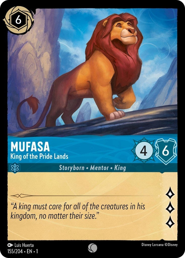Image for Mufasa - King of the Pride Lands (155/204) (The First Chapter) - Disney Lorcana