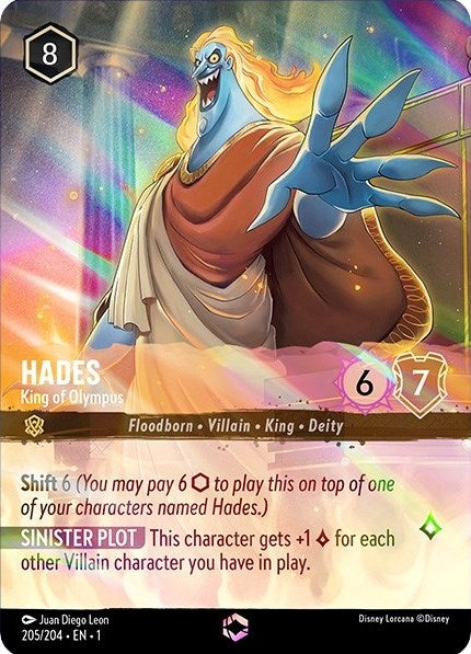 Image for Hades - King of Olympus (Enchanted) (205/204) (The First Chapter) - Disney Lorcana